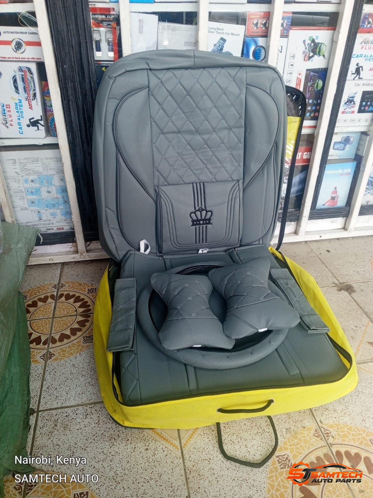 Crown Company Seat Cover - Grey