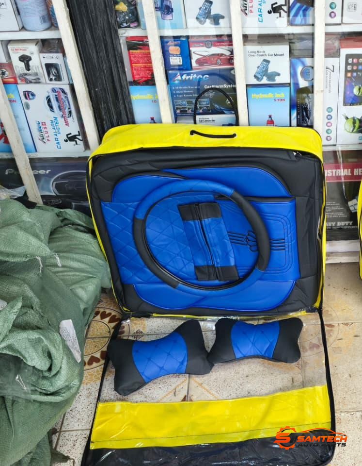 Crown Company Seat Cover - Blue/Black