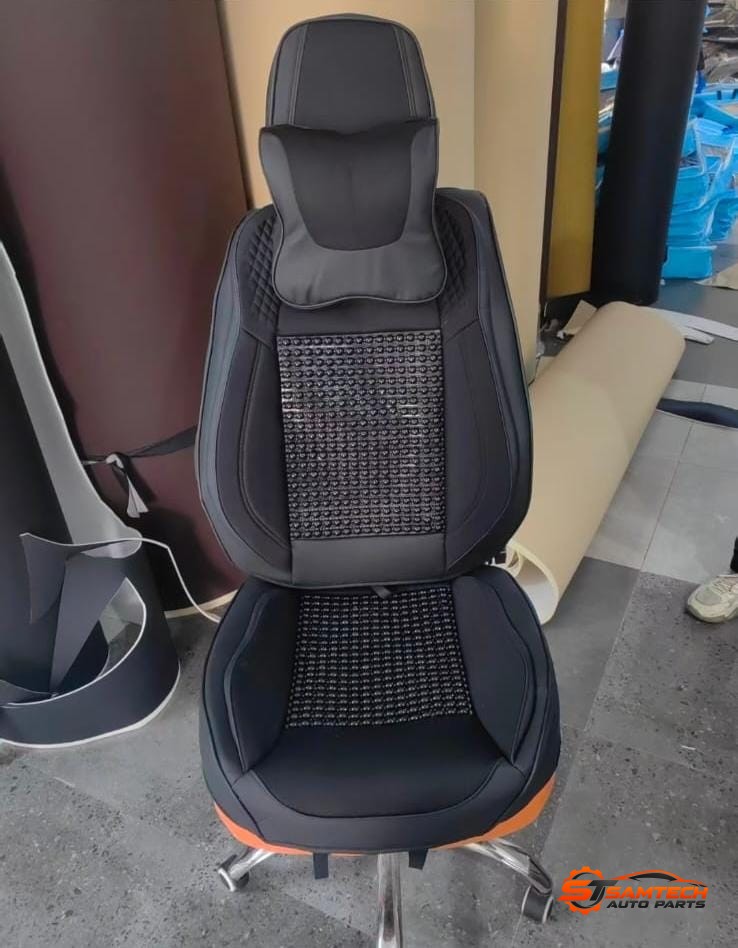 Beaded Seat Cover - Black
