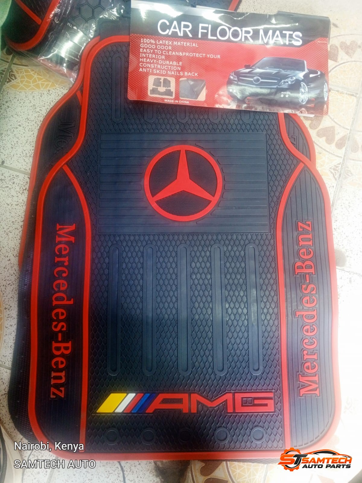 Mercedes Red Car Mats