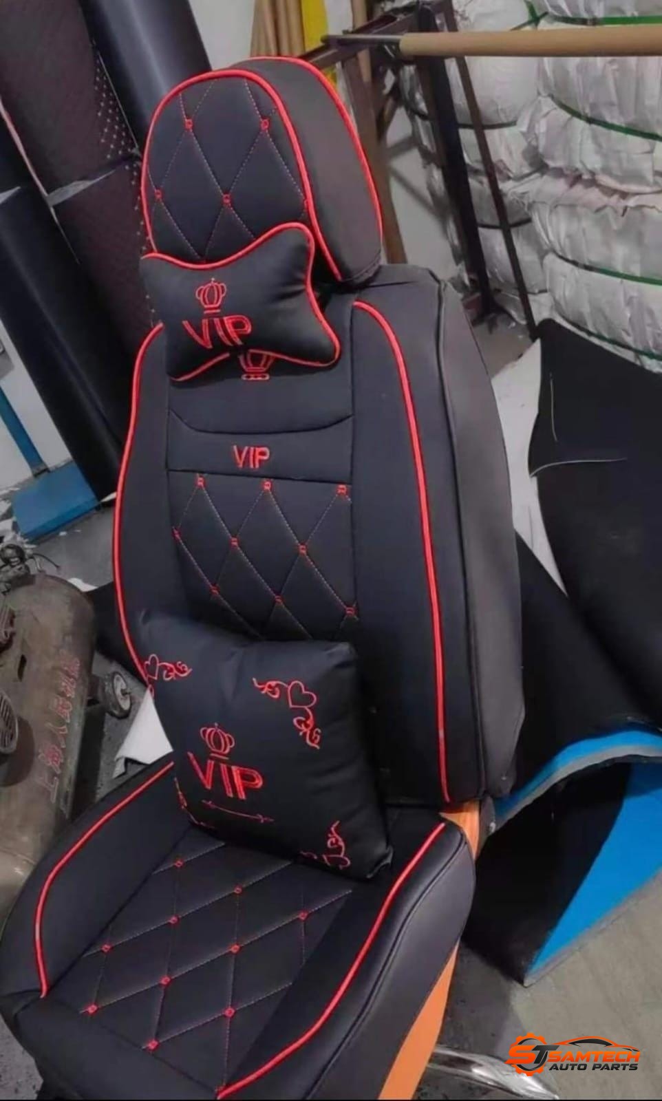 VIP Branded Seat Cover - Red/Black