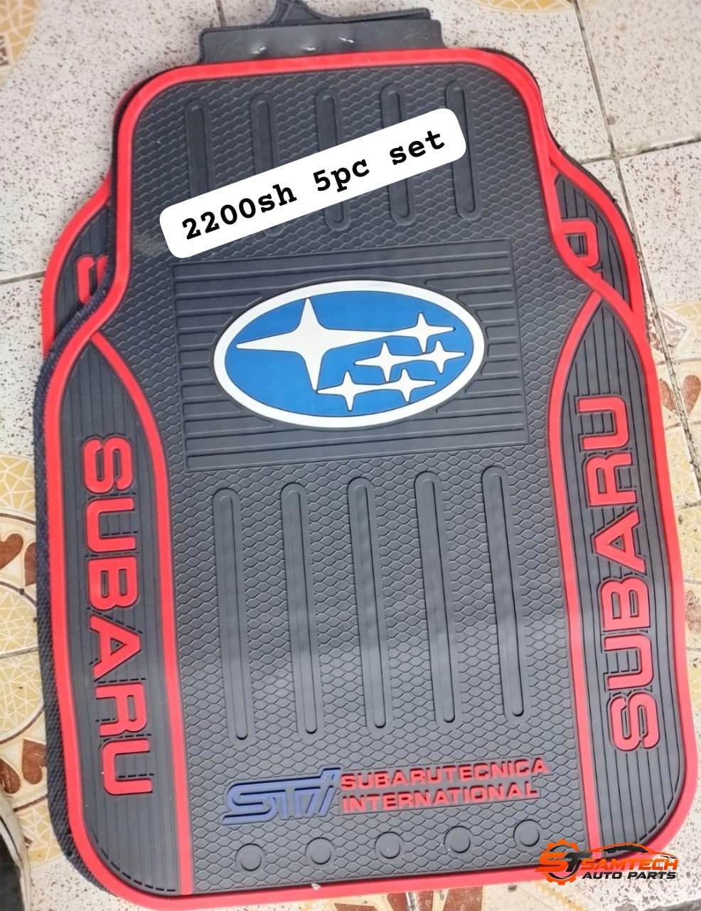 Subaru Red Heavy-duty Floor Mats - 5 Piece