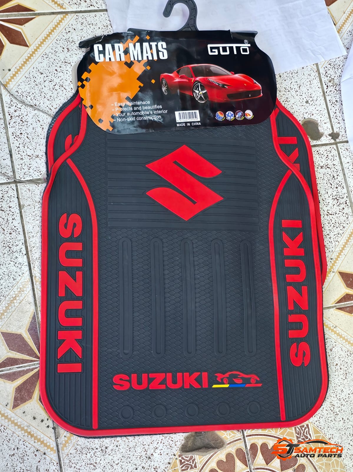 Suzuki Red Heavy-duty Floor Mats - 5 Piece