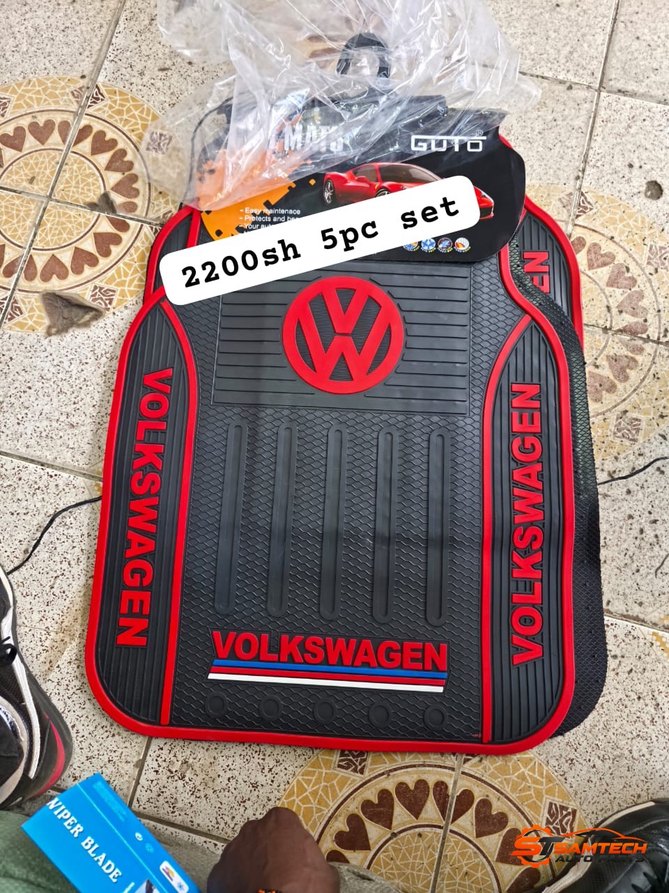 Volkswagen Red Car Mats 5-Piece Set | SamTech Auto Parts