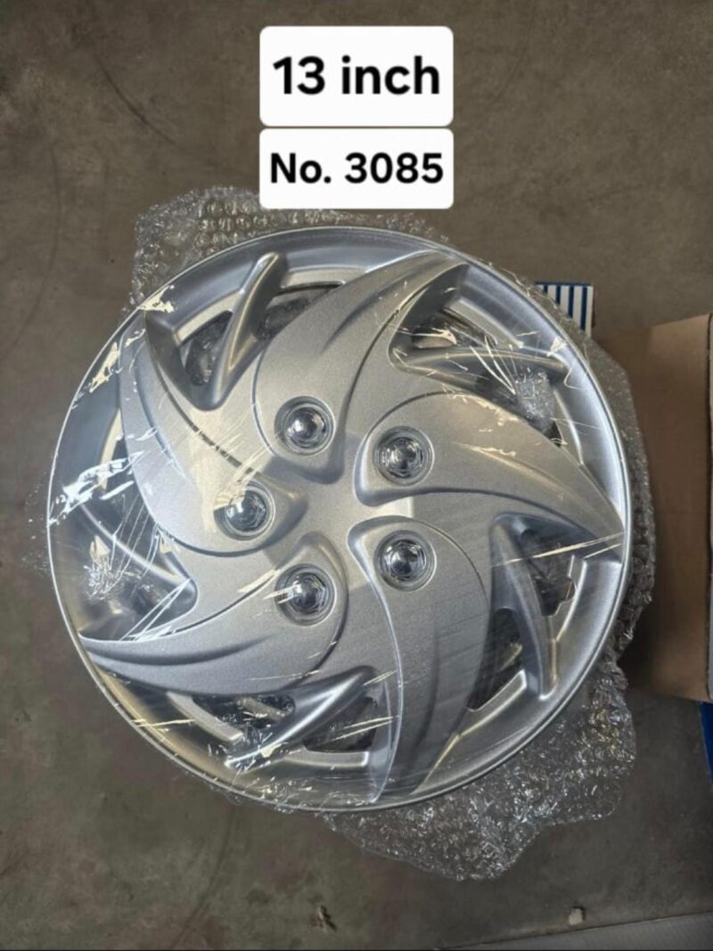 13-Inch Universal Silver Wheel Caps – 4pcs | High-Quality Car Rim Covers